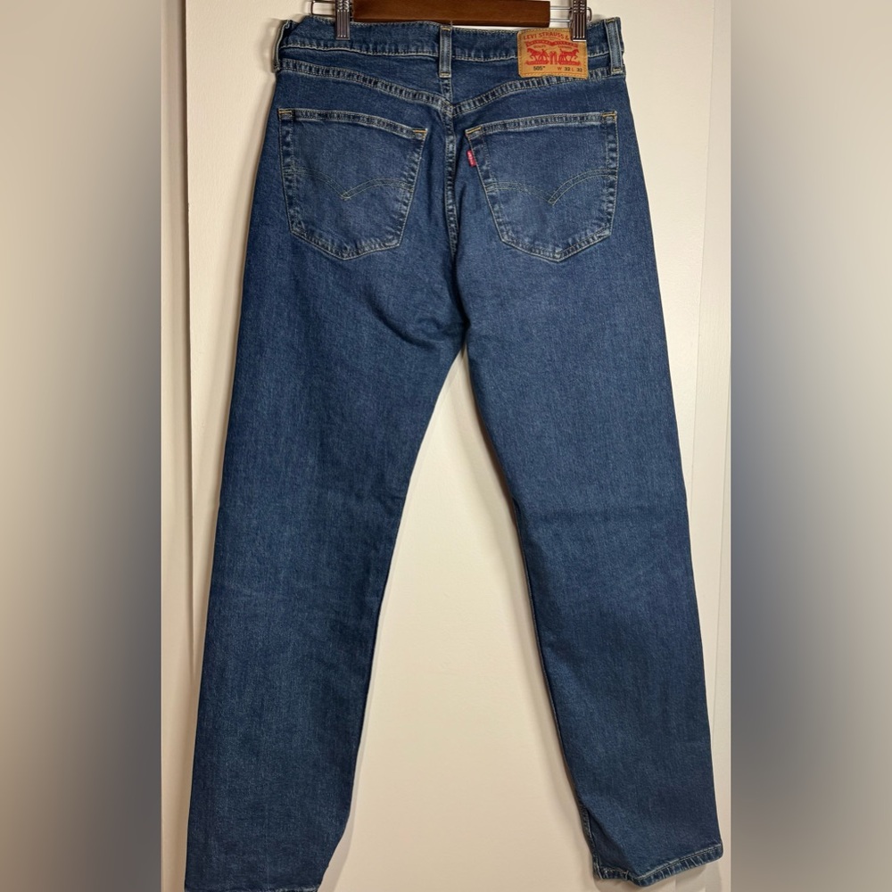 Men’s Levi’s, 505’s, Medium Wash Jeans, W 32 L 32 - Picture 3 of 5